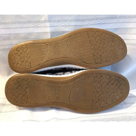 COACH Richelle Boat Shoes w/ Blue Monogram Logo and Gray Laces Size 8 ⛵ - Picture 3 of 7